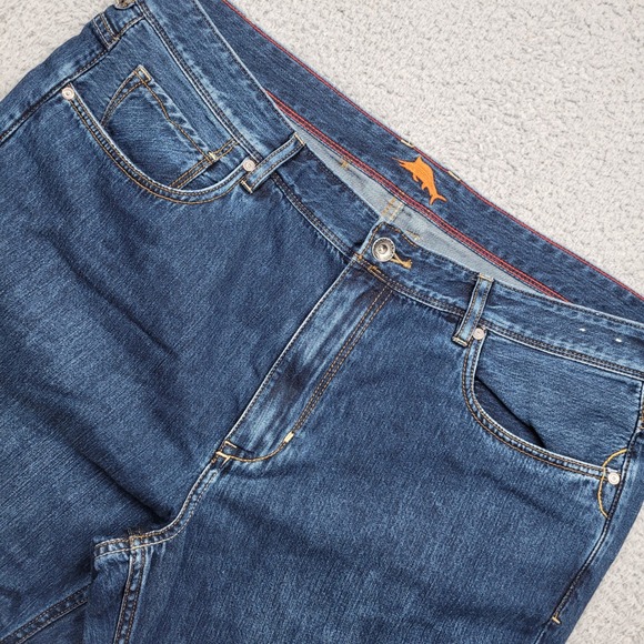 Tommy Bahama Jeans 40x30 Denim Relaxed Fit Mens Blue Cotton Blend - Picture 1 of 11
